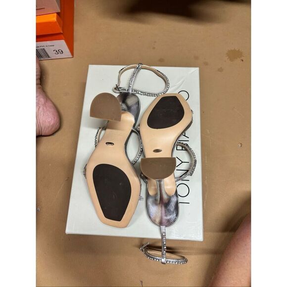 Tony Bianco Shy Heels with Rhinestone Encrusted Straps NWB Size 6 - Picture 7 of 8